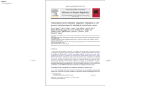 Transcription factor-mediated epigenetic regulation of cell growth and phenotype for biological control and cancer